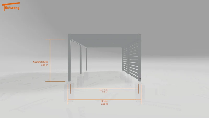 #DE Schweng Flachdachcarport C600 (ID ygn9d3)