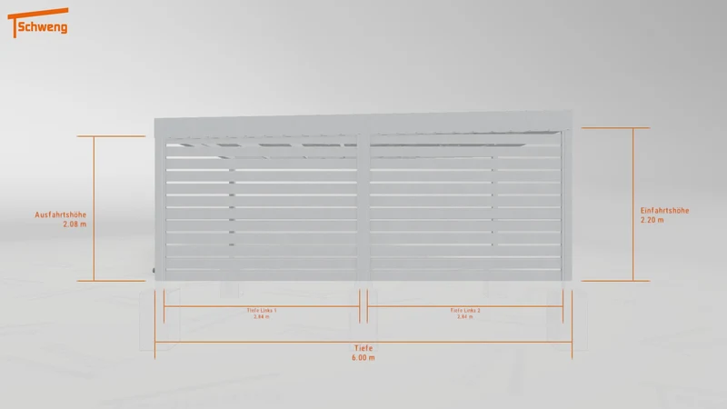 #DE Schweng Flachdachcarport C600 (ID ygn9d3)