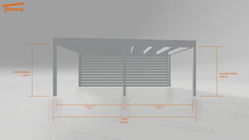 #DE Schweng Flachdachcarport C600 (ID ygn9d3)