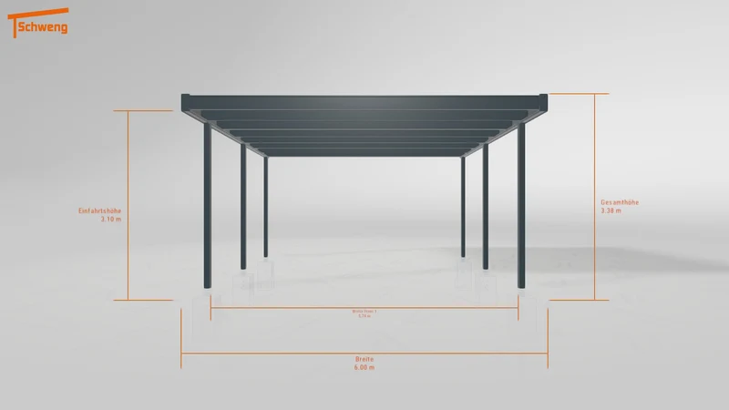 #DE Schweng Flachdachcarport C600+ (ID k2y5k5)