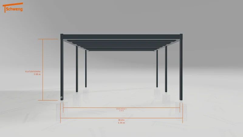 #DE Schweng Flachdachcarport C600+ (ID k2y5k5)