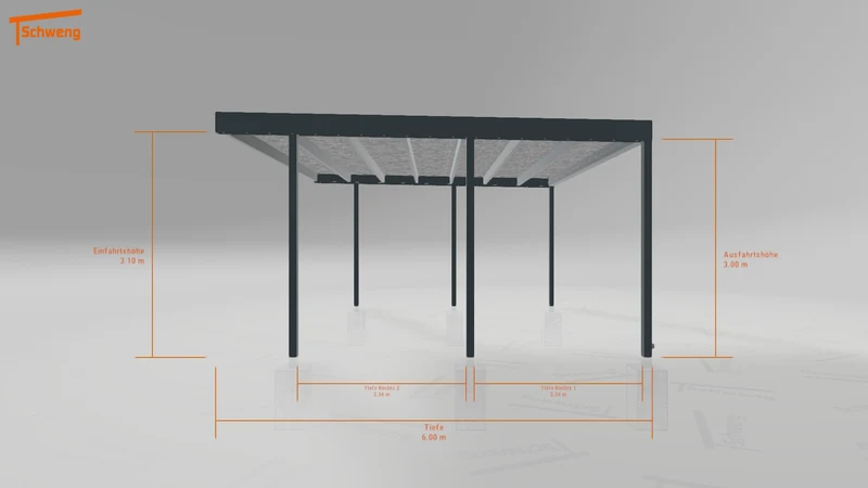 #DE Schweng Flachdachcarport C600+ (ID k2y5k5)