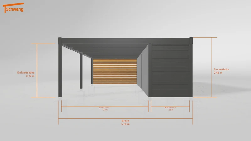 #DE Schweng Flachdachcarport C600 (ID pbq9zv) #MTG
