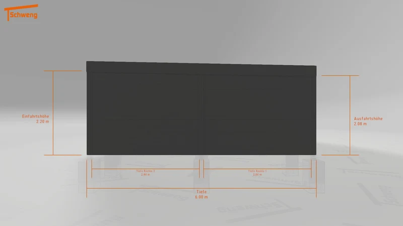 #DE Schweng Flachdachcarport C600 (ID pbq9zv) #MTG