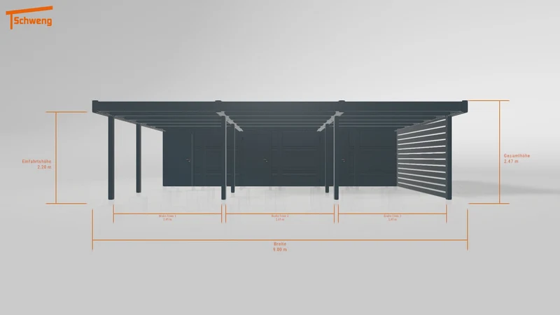 #DE Schweng Flachdachcarport C600+ (ID pbq34z) #MTG