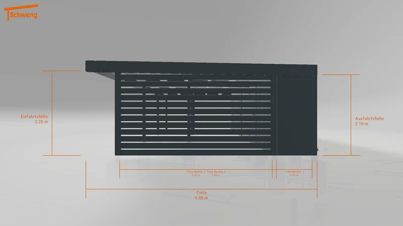 #DE Schweng Flachdachcarport C600+ (ID pbq34z) #MTG
