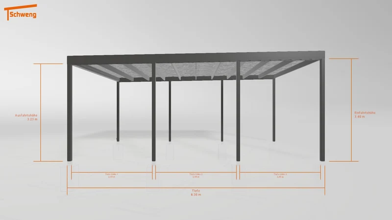 #DE Schweng Flachdachcarport C600 (ID 42vnx9) #MTG