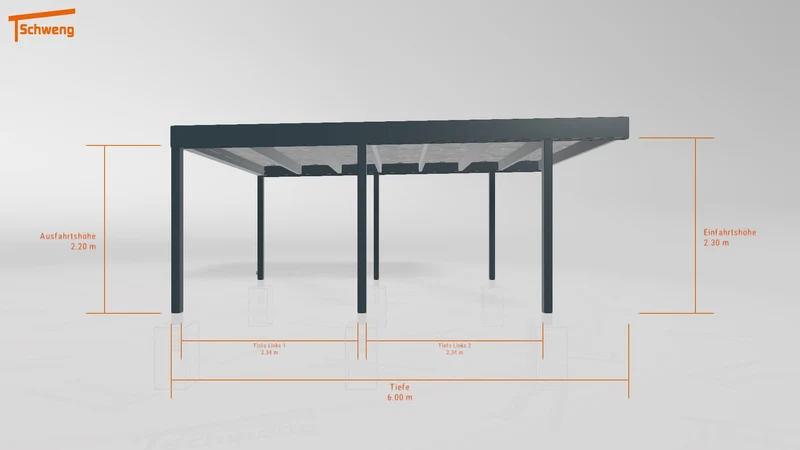 #DE Schweng Flachdachcarport C600+ (ID 8574j7) #MTG