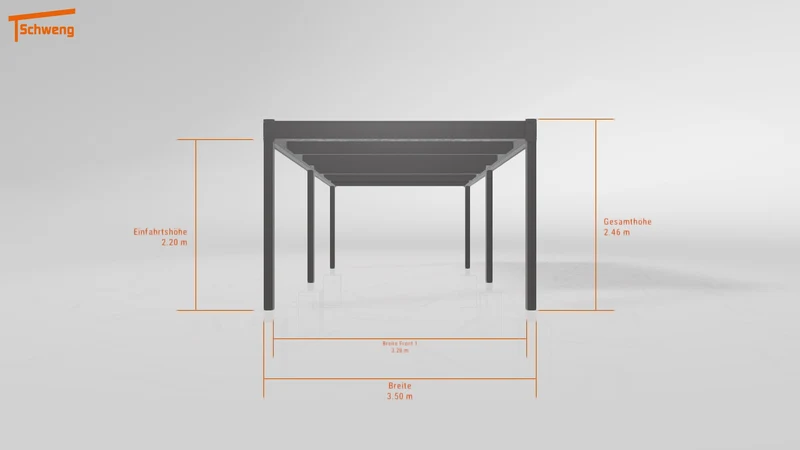 #DE Schweng Flachdachcarport C600 (ID 5m9gbw)
