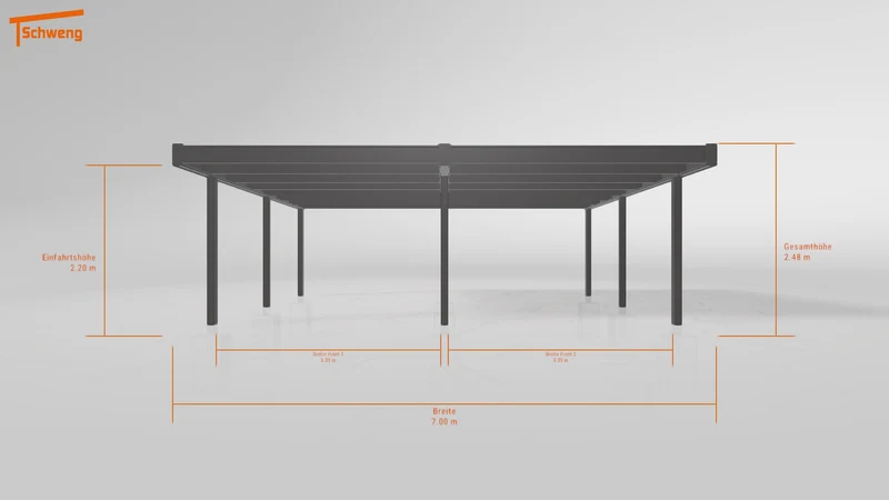 #DE Schweng Flachdachcarport C600 (ID n54n3r)