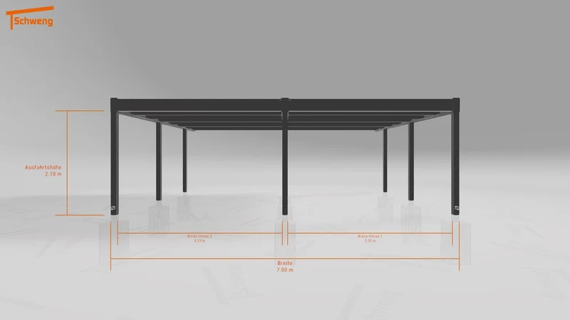 #DE Schweng Flachdachcarport C600 (ID n54n3r)