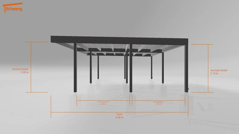 #DE Schweng Flachdachcarport C600 (ID n54n3r)