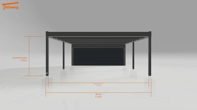 #CH Schweng Flachdachcarport C600 (ID v49kgb)