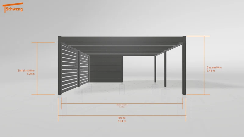 #DE Schweng Flachdachcarport C600+ (ID 9wxb28) #MTG