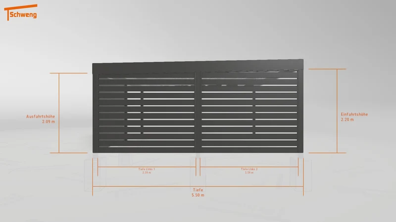 #DE Schweng Flachdachcarport C600+ (ID 9wxb28) #MTG