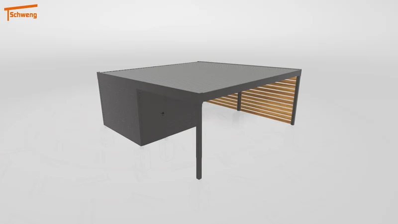 #DE Schweng Flachdachcarport C600 (ID v495gp)