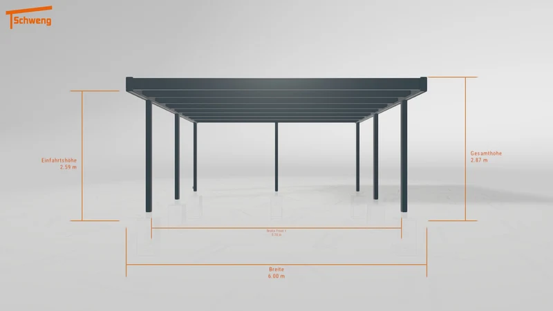 #DE Schweng Flachdachcarport C600+ (ID k2rpjj) #MTG