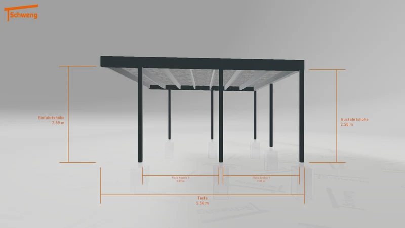 #DE Schweng Flachdachcarport C600+ (ID k2rpjj) #MTG
