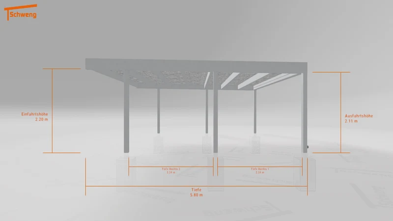 #DE Schweng Flachdachcarport C600+ (ID rjr79z) #MTG