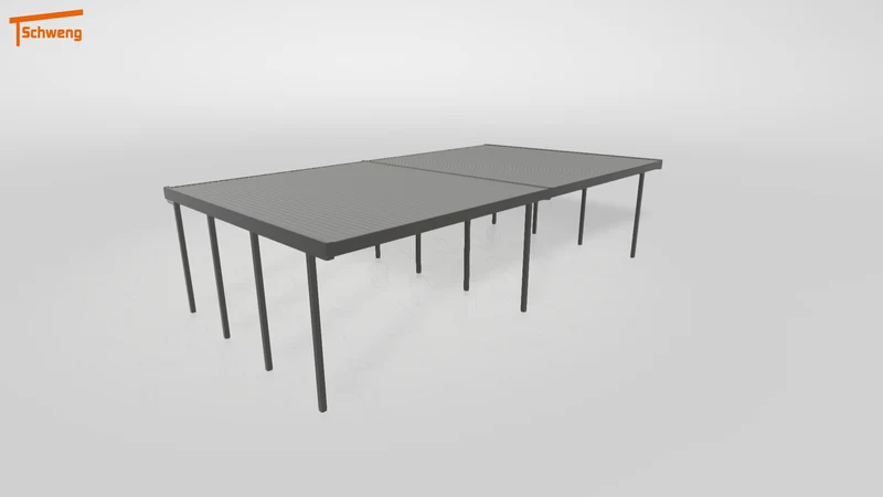 #DE Schweng Flachdachcarport C600 (ID zbxq7w)