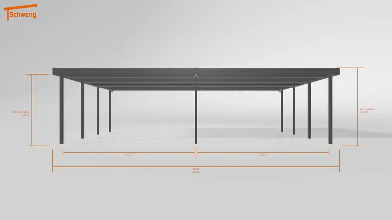 #DE Schweng Flachdachcarport C600 (ID zbxq7w)