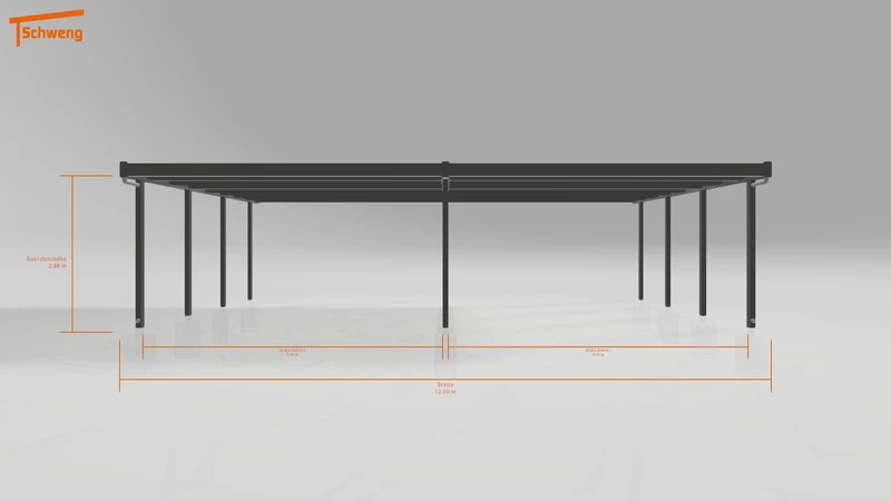 #DE Schweng Flachdachcarport C600 (ID zbxq7w)