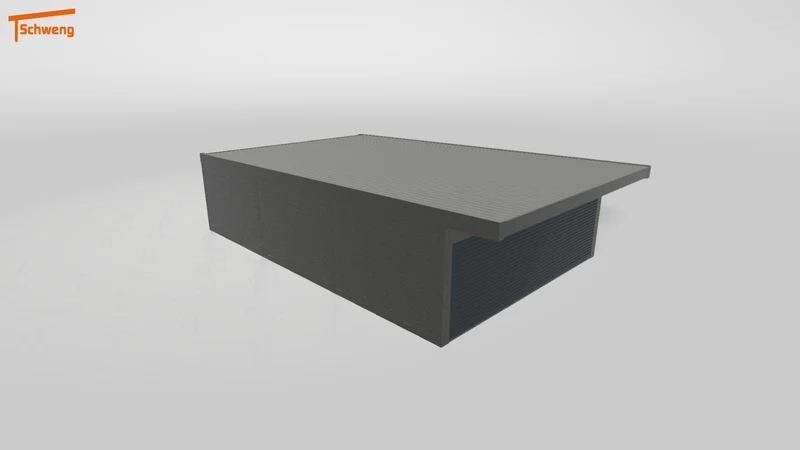 #DE Schweng Flachdachcarport C600+ (ID rjr7v5)
