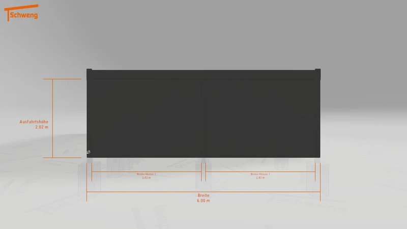 #DE Schweng Flachdachcarport C600+ (ID rjr7v5)