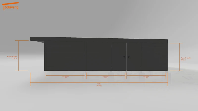 #DE Schweng Flachdachcarport C600+ (ID rjr7v5)