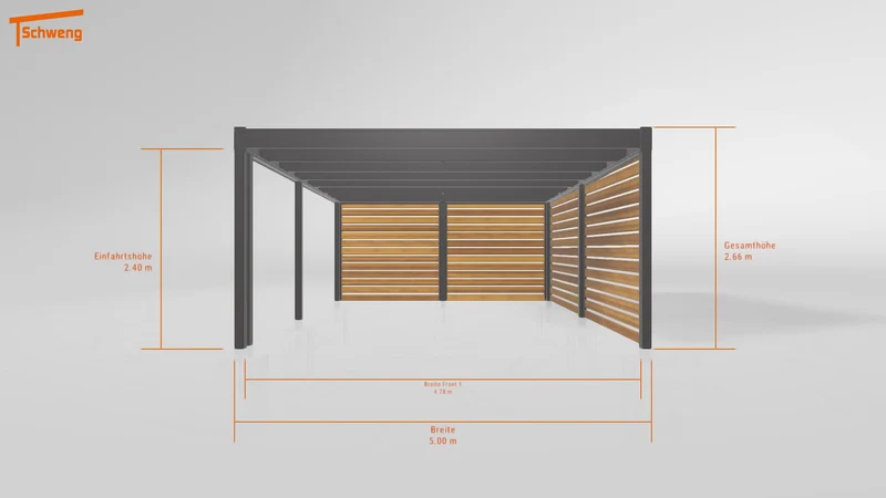 #DE Schweng Flachdachcarport C600 (ID 8579k5) #MTG