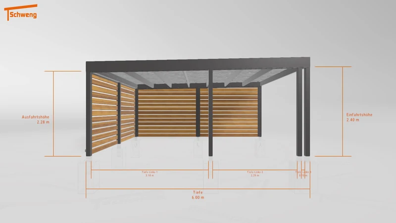 #DE Schweng Flachdachcarport C600 (ID 775wv8) #MTG