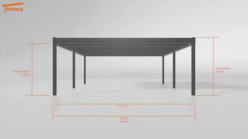 #AT Schweng Flachdachcarport C600+ (ID k2r38g)