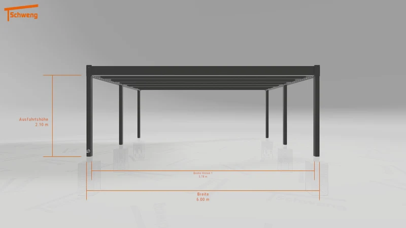 #AT Schweng Flachdachcarport C600+ (ID k2r38g)