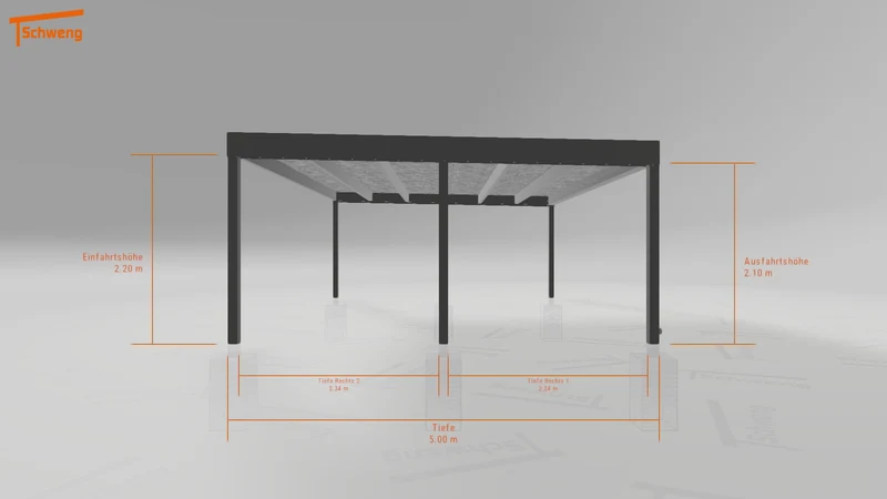 #AT Schweng Flachdachcarport C600+ (ID k2r38g)