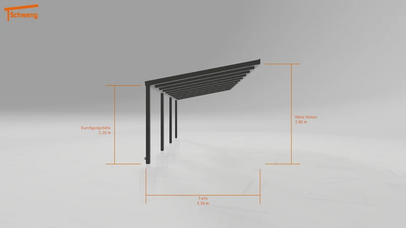 #DE Schweng Terrassenüberdachung S350 (ID v49k47)