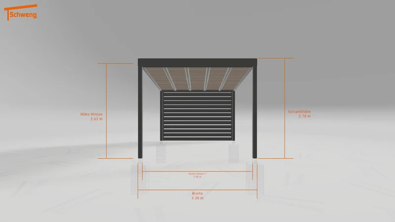 #DE Schweng Terrassenüberdachung S400 (ID x75x4w)
