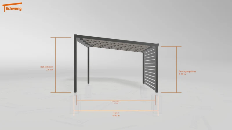 #DE Schweng Terrassenüberdachung S400 (ID x75x4w)