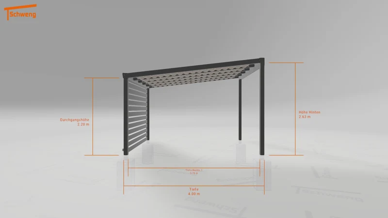 #DE Schweng Terrassenüberdachung S400 (ID x75x4w)