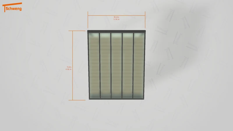 #DE Schweng Terrassenüberdachung S400 (ID x75x4w)