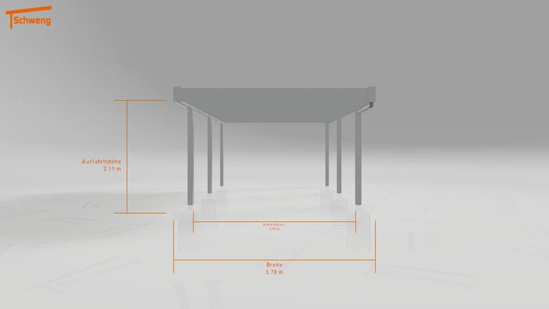 #AT Schweng Flachdachcarport C600+ (ID jjrzyb) #MTG