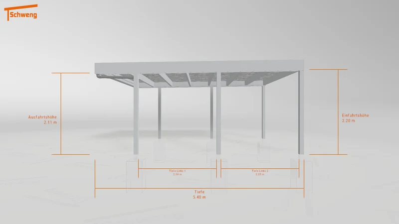 #AT Schweng Flachdachcarport C600+ (ID jjrzyb) #MTG
