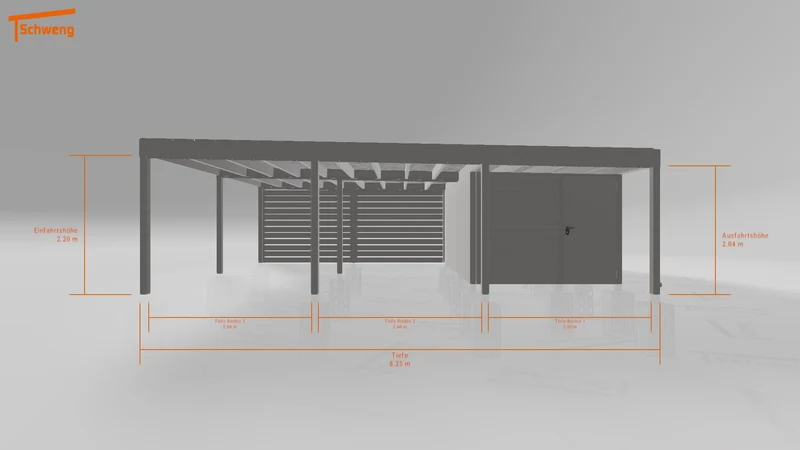 #DE Schweng Flachdachcarport C600+ (ID bkj9m7) #MTG