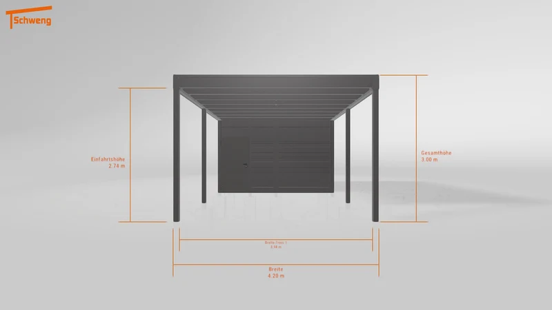 #DE Schweng Flachdachcarport C600+ (ID zbxjy5) #MTG
