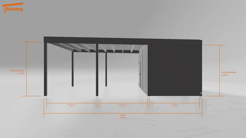 #DE Schweng Flachdachcarport C600+ (ID zbxjy5) #MTG