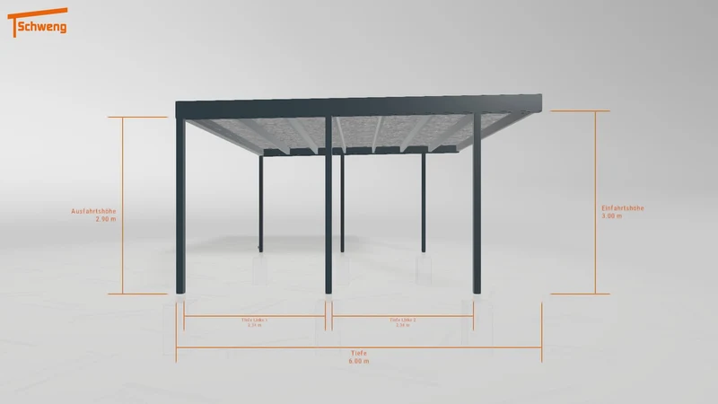 #DE Schweng Flachdachcarport C600+ (ID 5m9nv3)