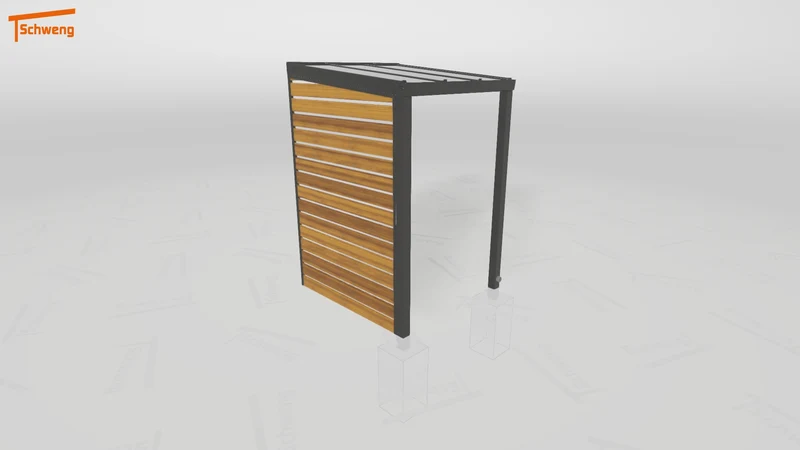 #DE Schweng Pultdachcarport S350 (ID 857kb2)