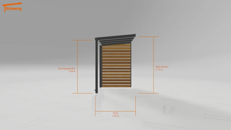 #DE Schweng Pultdachcarport S350 (ID 857kb2)