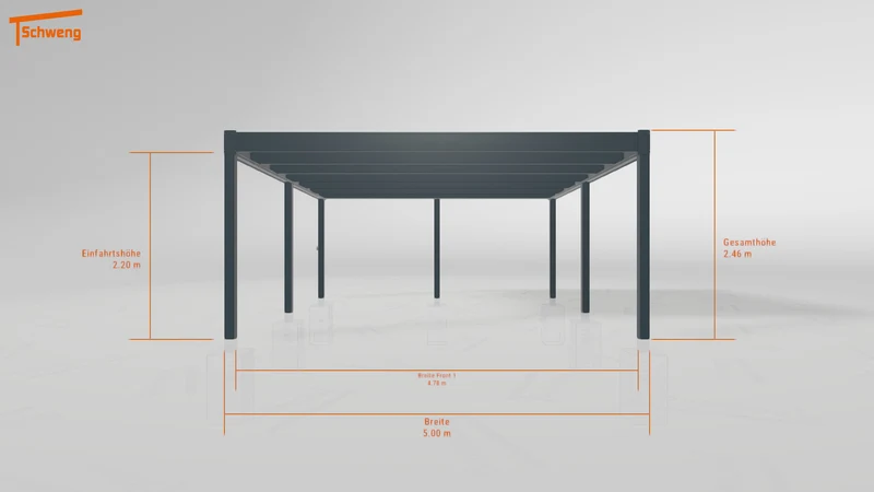#DE Schweng Flachdachcarport C600 (ID jjrb3y)