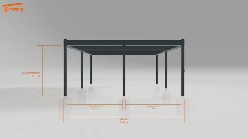 #DE Schweng Flachdachcarport C600 (ID jjrb3y)
