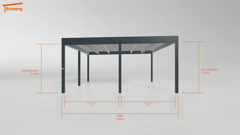 #DE Schweng Flachdachcarport C600 (ID jjrb3y)